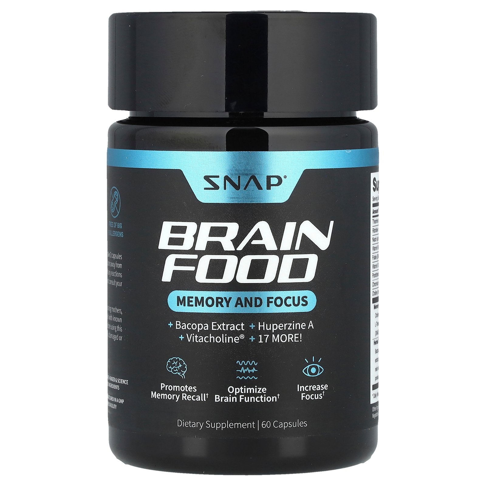 Snap Supplements, Brain Food, 60 Capsules
