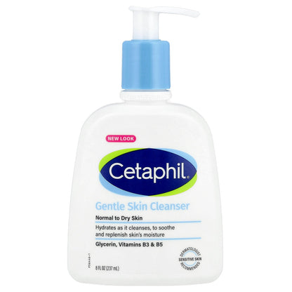 Cetaphil, Gentle Skin Cleanser, Normal to Dry Skin, Fragrance Free, 8 fl oz (237 ml)