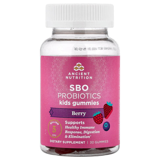Ancient Nutrition, Kids, SBO Probiotics Gummies, Berry, 5 Billion CFU, 30 Gummies