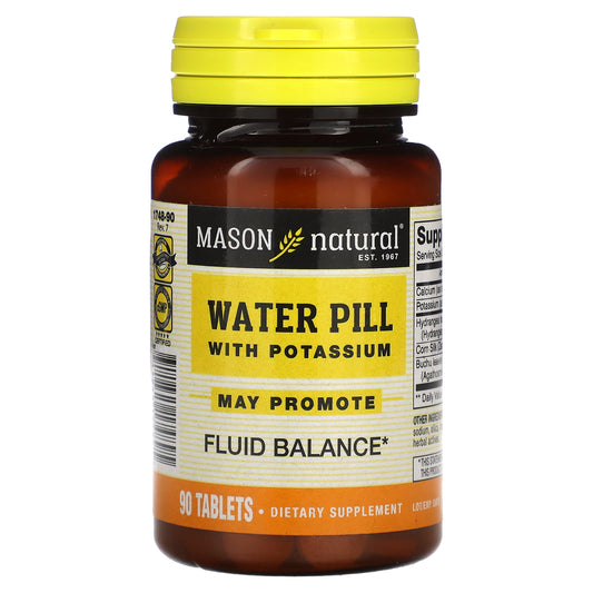 Mason Natural, Water Pill with Potassium, 90 Tablets