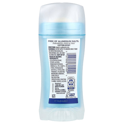 Secret, Aluminum Free Deodorant, Cotton, 2.4 oz (68 g)