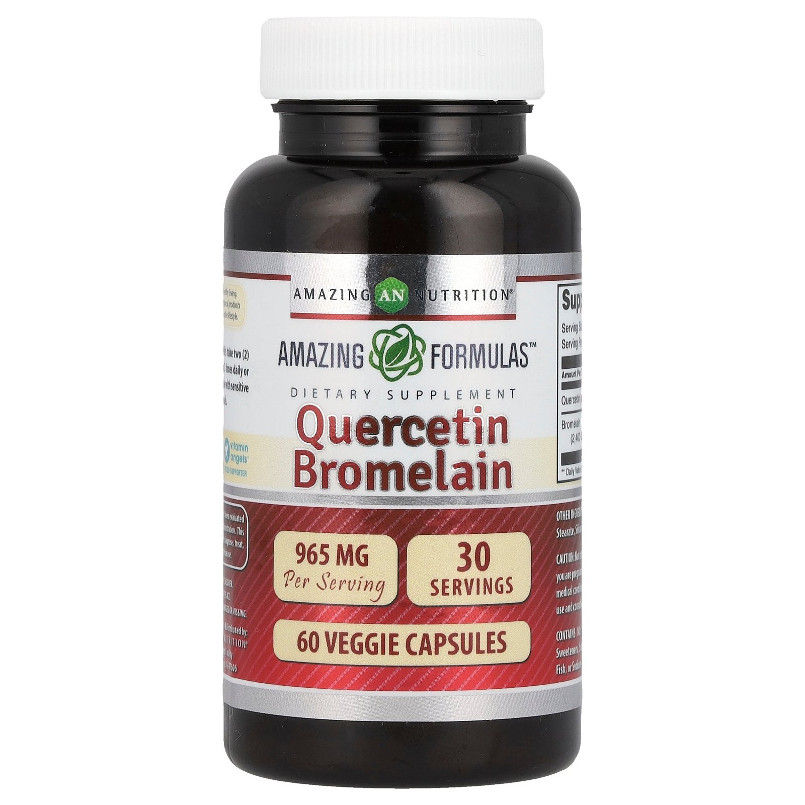 Amazing Nutrition, Quercetin Bromelain, 60 Veggie Capsules