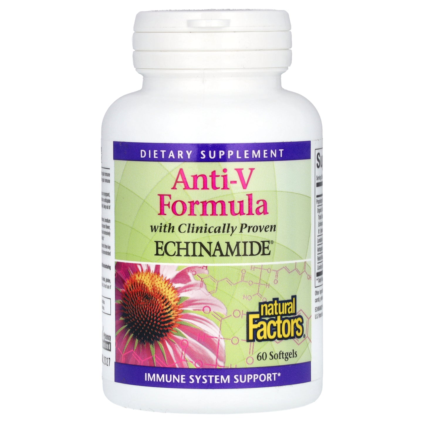 Natural Factors, Anti-V Formula, with Clinically Proven Echinamide, 60 Softgels