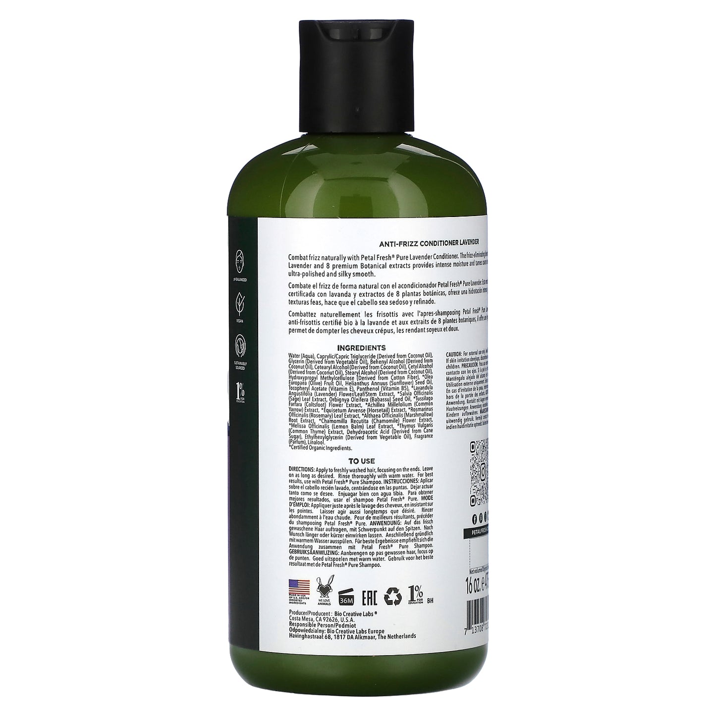 Petal Fresh, Anti-Frizz Conditioner, Lavender, 16 fl oz (475 ml)