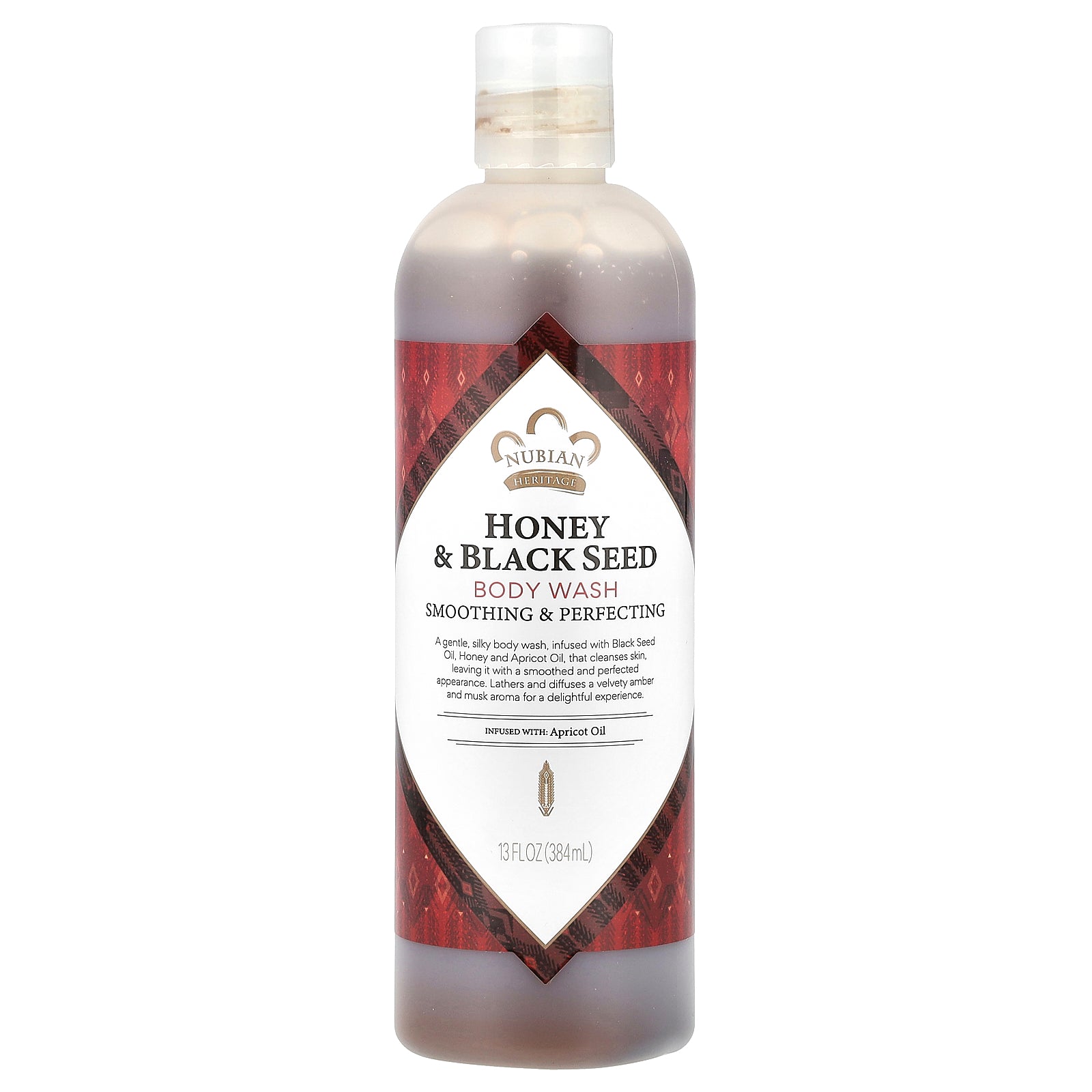 Nubian Heritage, Body Wash, Honey & Black Seed, 13 fl oz (384 ml)