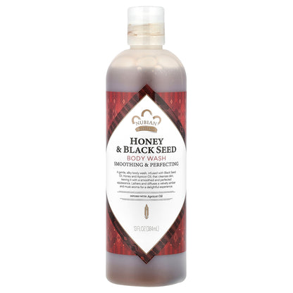 Nubian Heritage, Body Wash, Honey & Black Seed, 13 fl oz (384 ml)