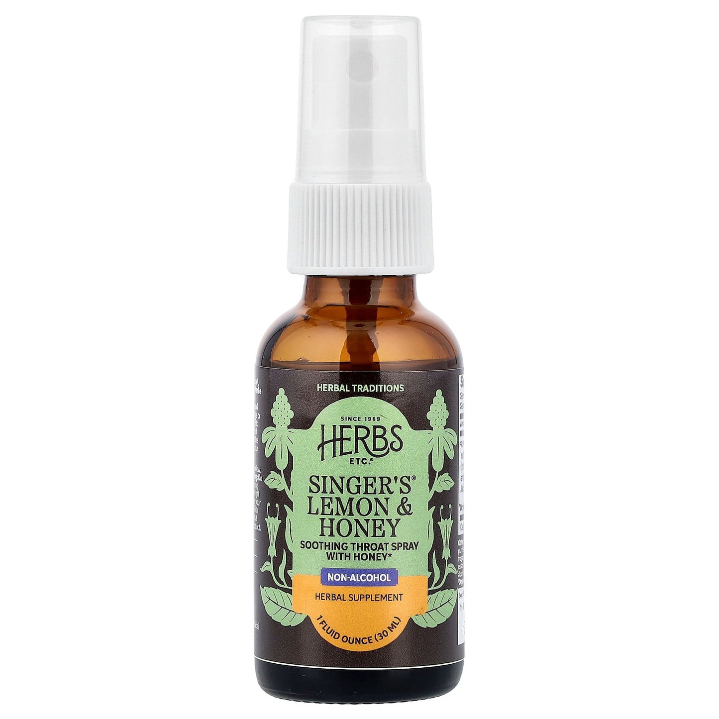 Herbs Etc., Singer's®, Non Alcohol, Lemon & Honey, 1 fl oz (30 ml)