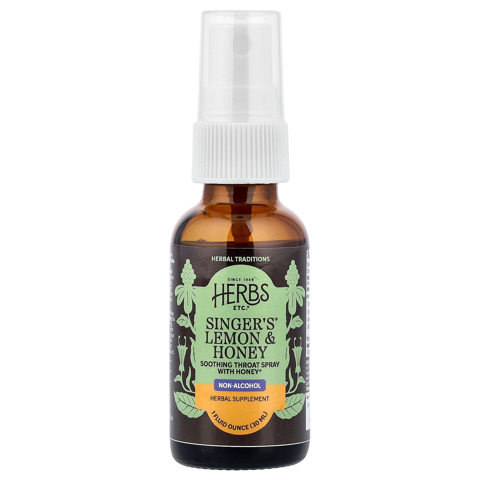 Herbs Etc., Singer's®, Non Alcohol, Lemon & Honey, 1 fl oz (30 ml)