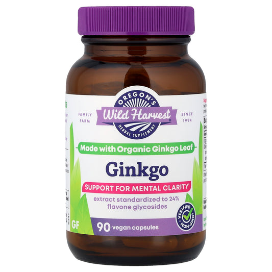 Oregon's Wild Harvest, Ginkgo, 90 Vegan Capsules