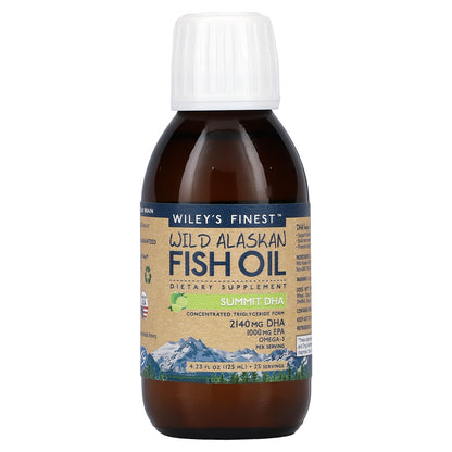 Wiley's Finest, Wild Alaskan Fish Oil, Summit DHA, 4.23 fl oz (125 ml)