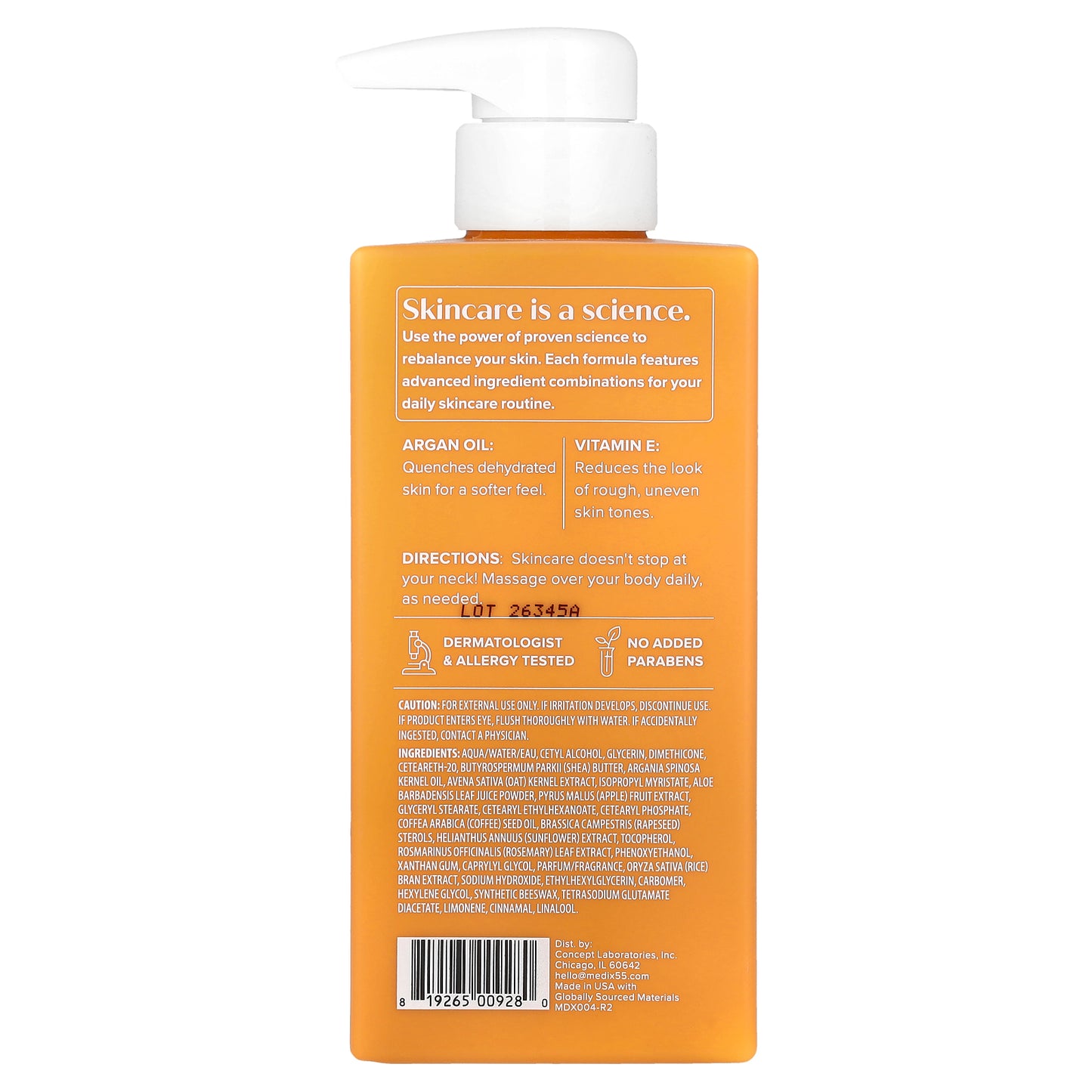 Medix 5.5, Body Cream, Argan Oil + Vitamin E, 15 fl oz (444 ml)