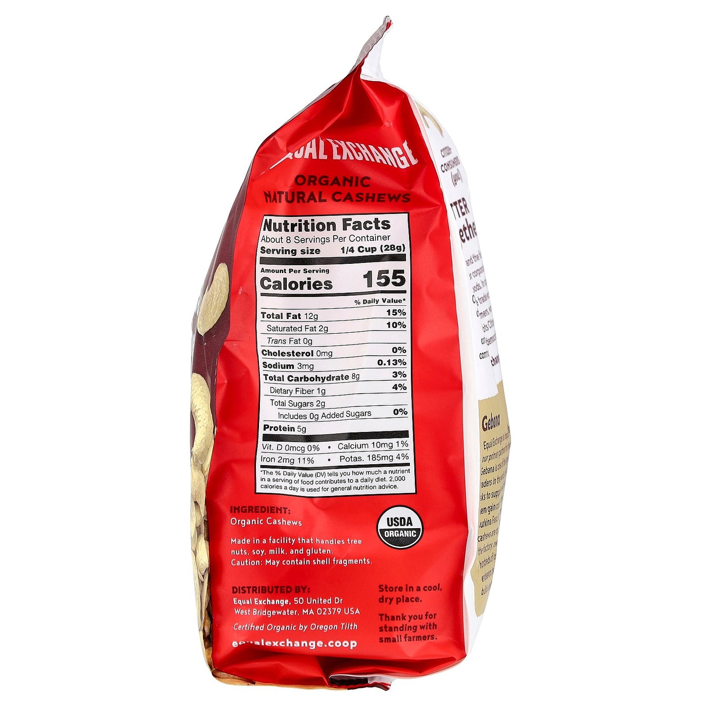 Equal Exchange, Organic Natural Cashews, 8 oz (227 g)