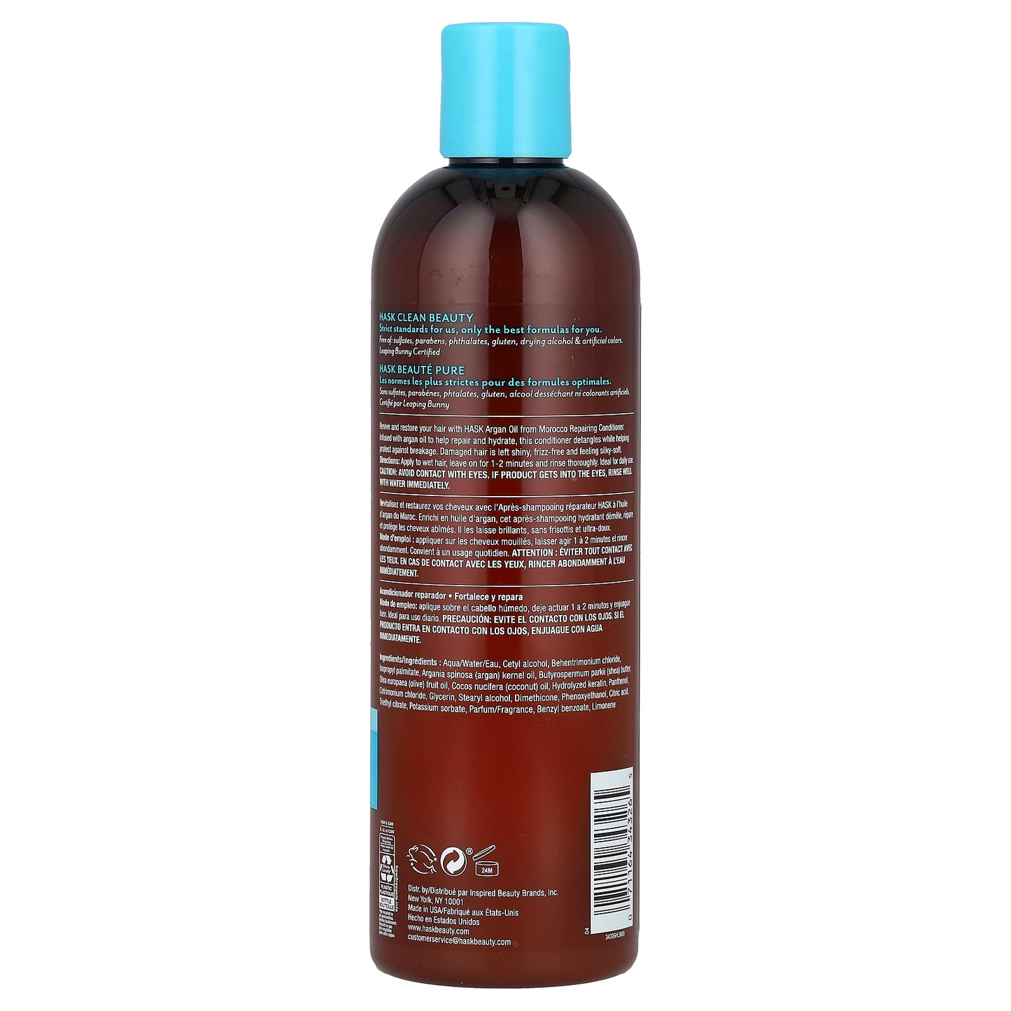 Hask Beauty, Argan Oil From Morocco, Repairing Conditioner, 12 fl oz (355 ml)