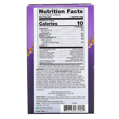 NOW Foods, Real Food, Slender Sticks, Active Grape, 12 Sticks, 1.7 oz (48 g)