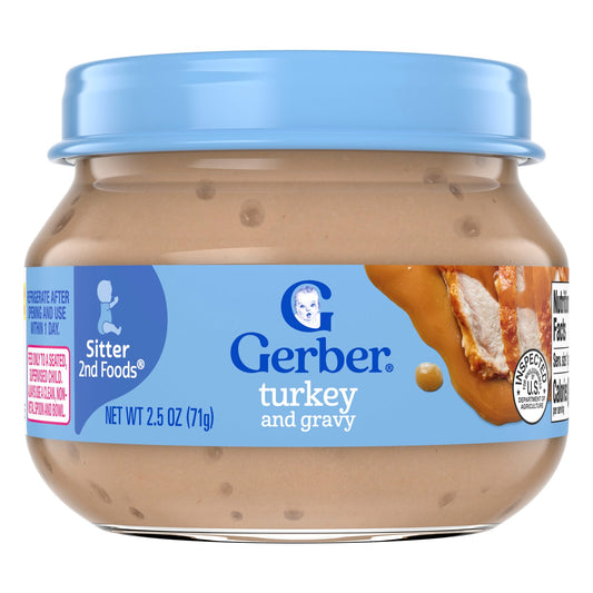 Gerber, 2nd Foods®, Sitter, Turkey and Gravy, 2.5 oz (71 g)