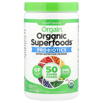 Orgain, Organic Superfoods™ + Probiotics, Original, 9.9 oz (280 g)