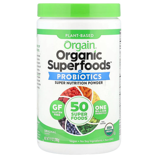 Orgain, Organic Superfoods™ + Probiotics, Original, 9.9 oz (280 g)
