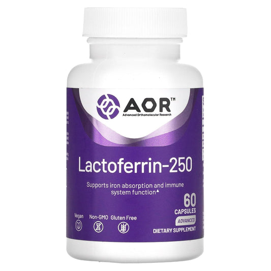 Advanced Orthomolecular Research AOR, Lactoferrin-250, 60 Capsules