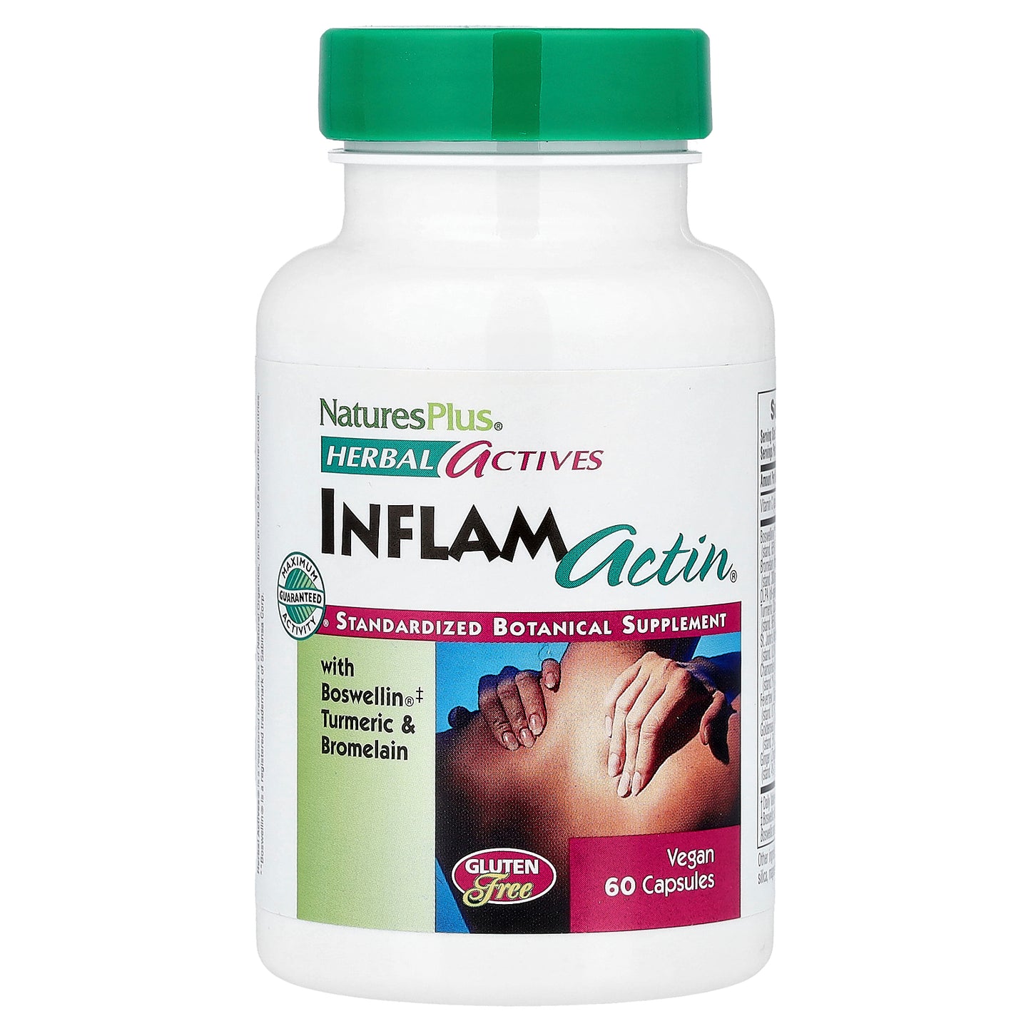 NaturesPlus, Herbal Actives, InflamActin®, 60 Vegan Capsules