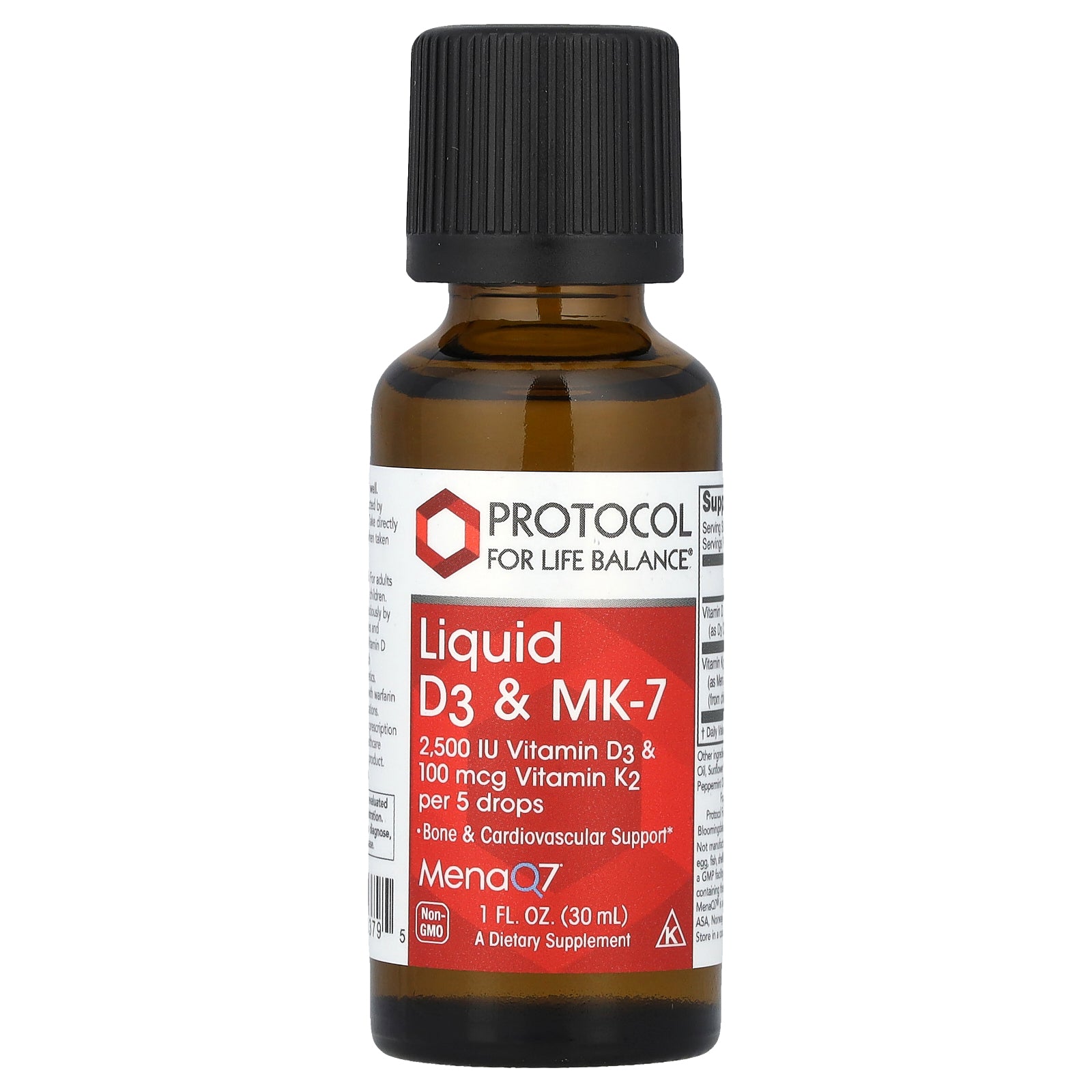 Protocol for Life Balance, Liquid D3 & MK-7, 1 fl oz (30 ml)