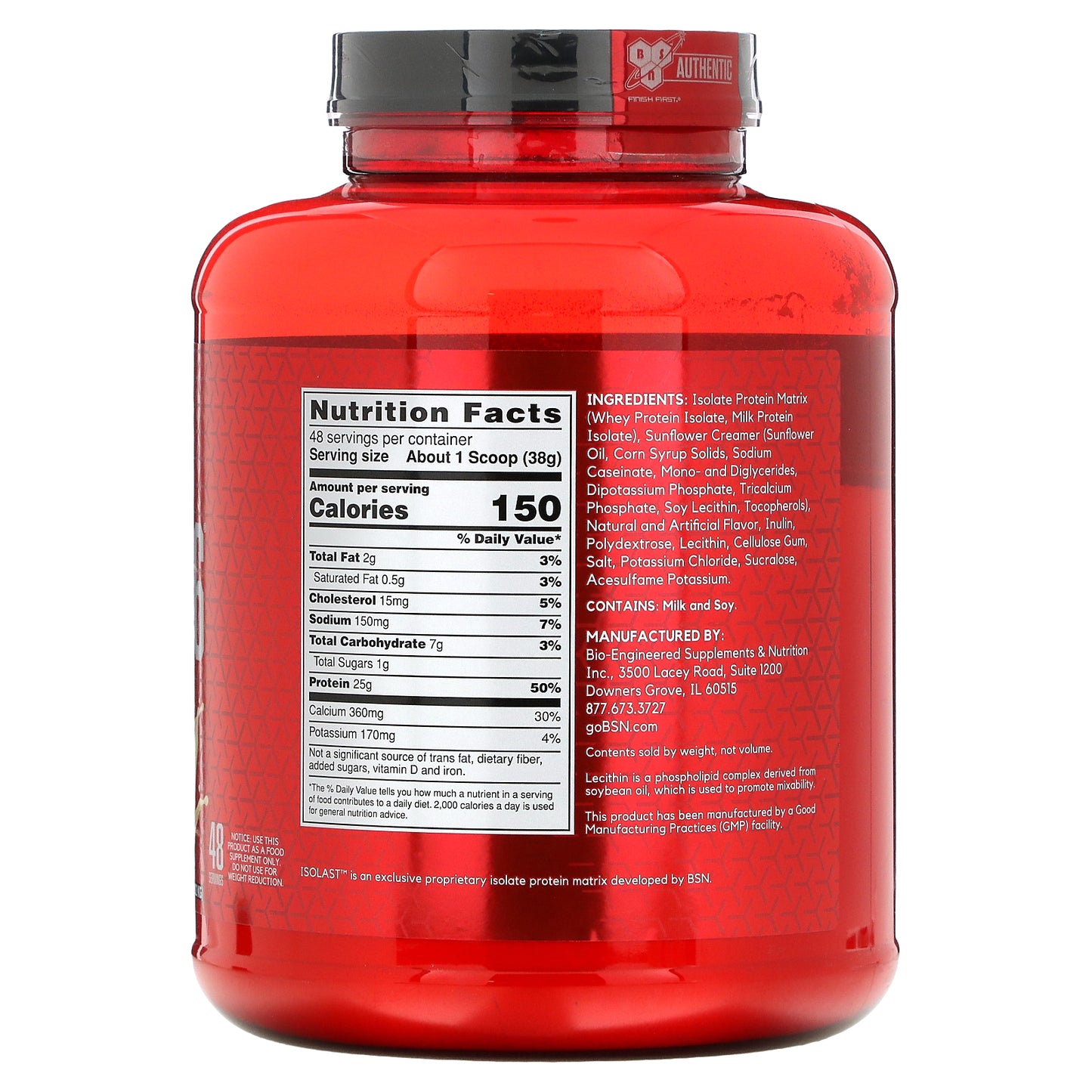 BSN, Syntha-6® Isolate, Protein Powder Drink Mix, Vanilla Ice Cream, 4.02 lbs (1.82 kg)