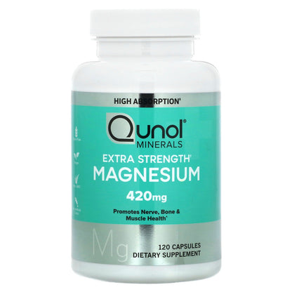 Qunol, Magnesium, 120 Capsules (210 mg per Capsule)