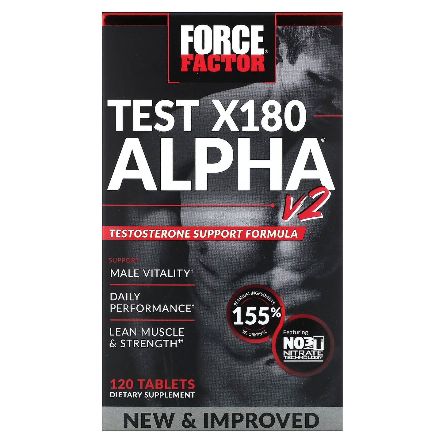Force Factor, Test X180 Alpha® V2, 120 Tablets
