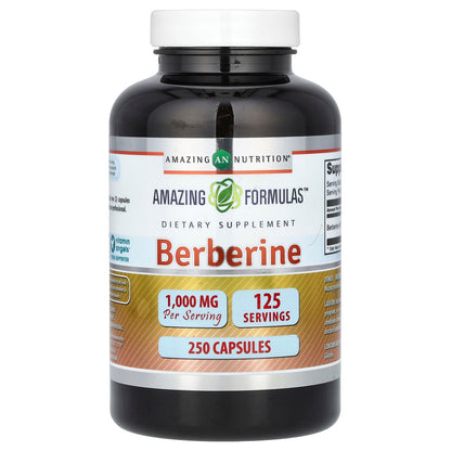 Amazing Nutrition, Berberine, 250 Capsules (500 mg per Capsule)