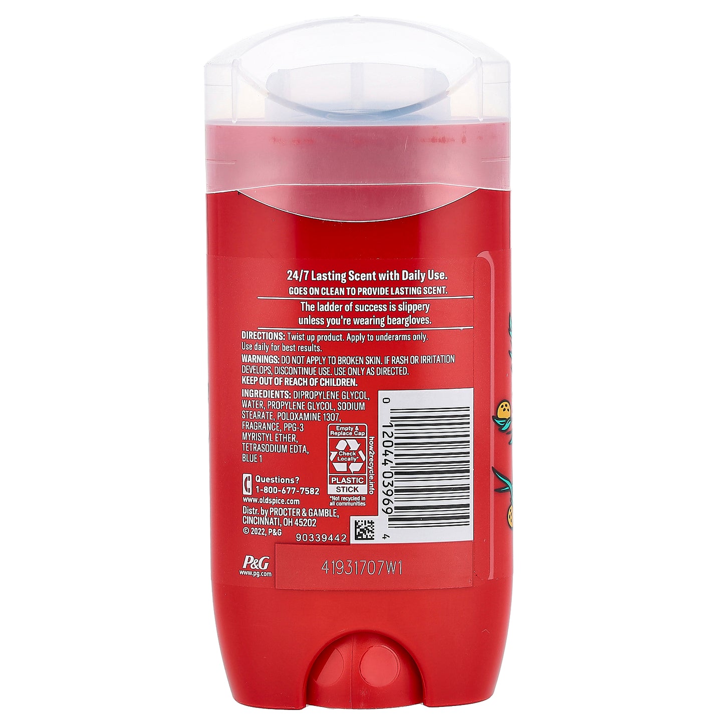 Old Spice, Deodorant, Bearglove, 3 oz (85 g)