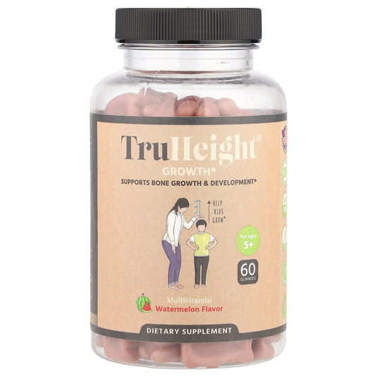 TruHeight, Growth Gummies, Multivitamin, For Ages 5+, Watermelon, 60 Gummies
