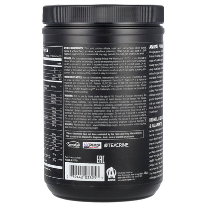 Animal, Primal Preworkout Powder, Strawberry Watermelon, 17.9 oz (507.5 g)