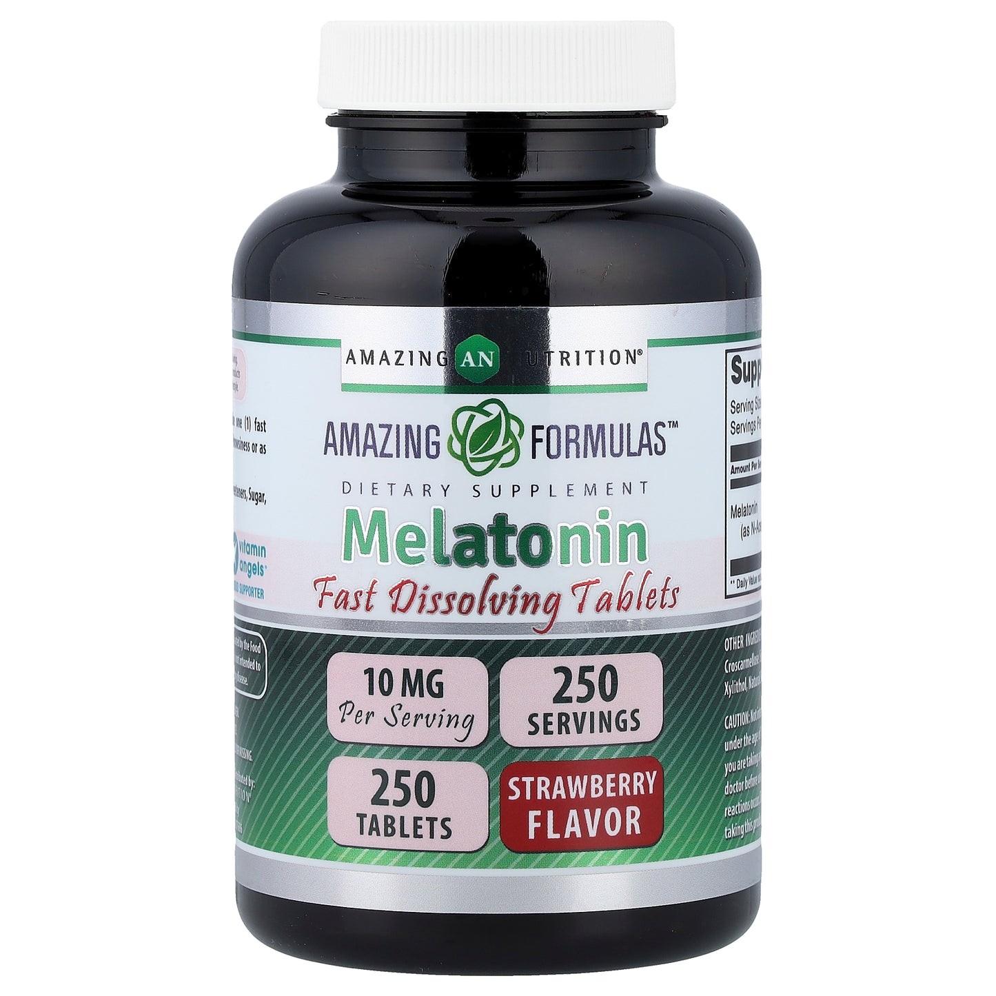 Amazing Nutrition, Melatonin, Strawberry, 10 mg , 250 Tablets
