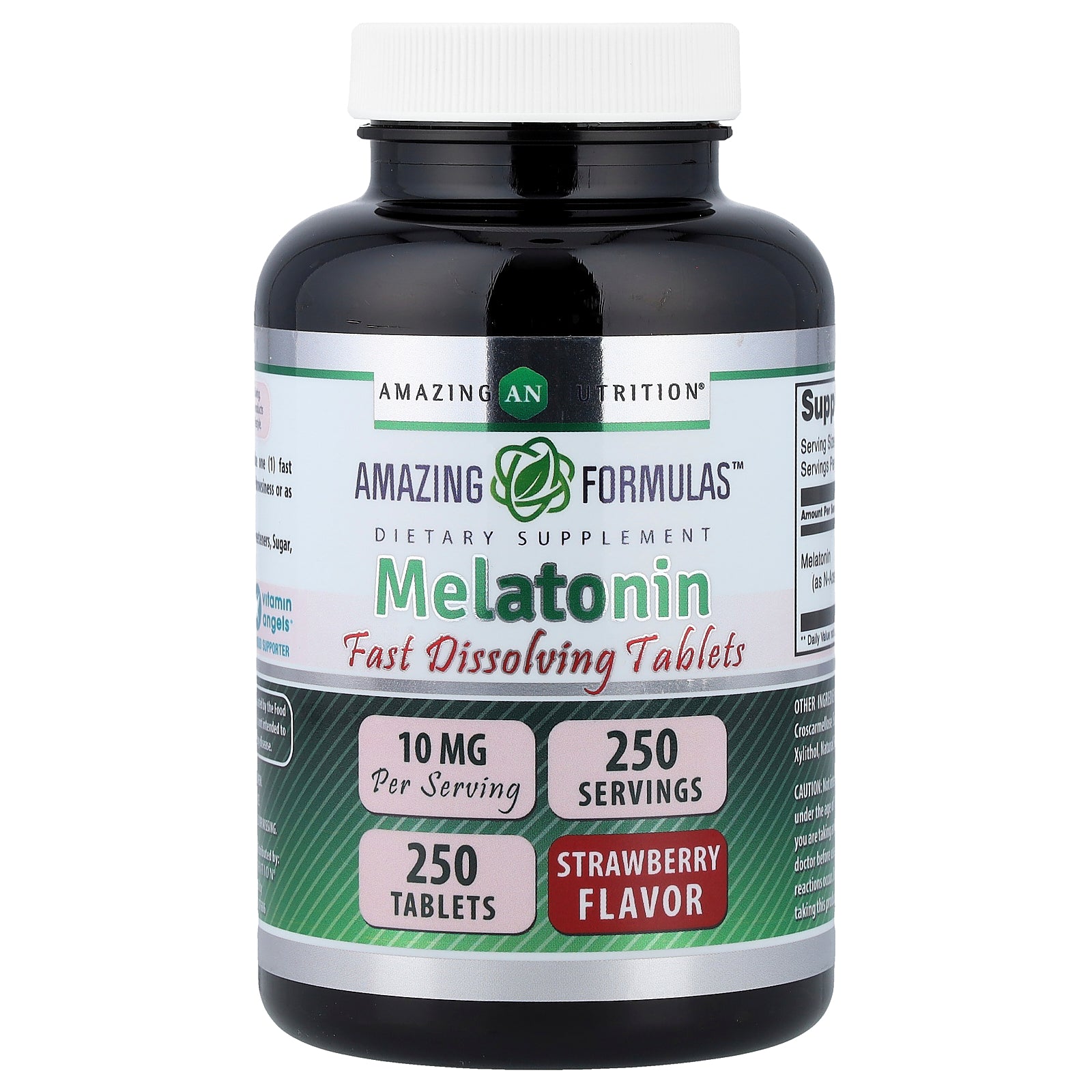 Amazing Nutrition, Melatonin, Strawberry, 10 mg , 250 Tablets