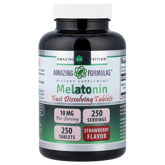 Amazing Nutrition, Melatonin, Strawberry, 10 mg , 250 Tablets