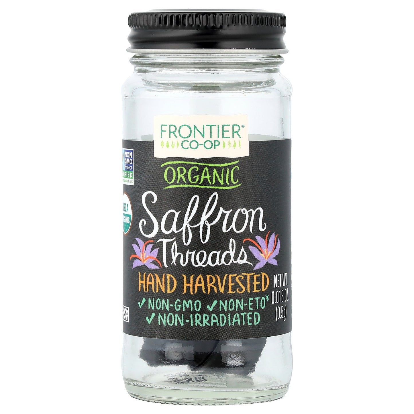 Frontier Co-op, Organic Saffron Threads, 0.018 oz (0.5 g)