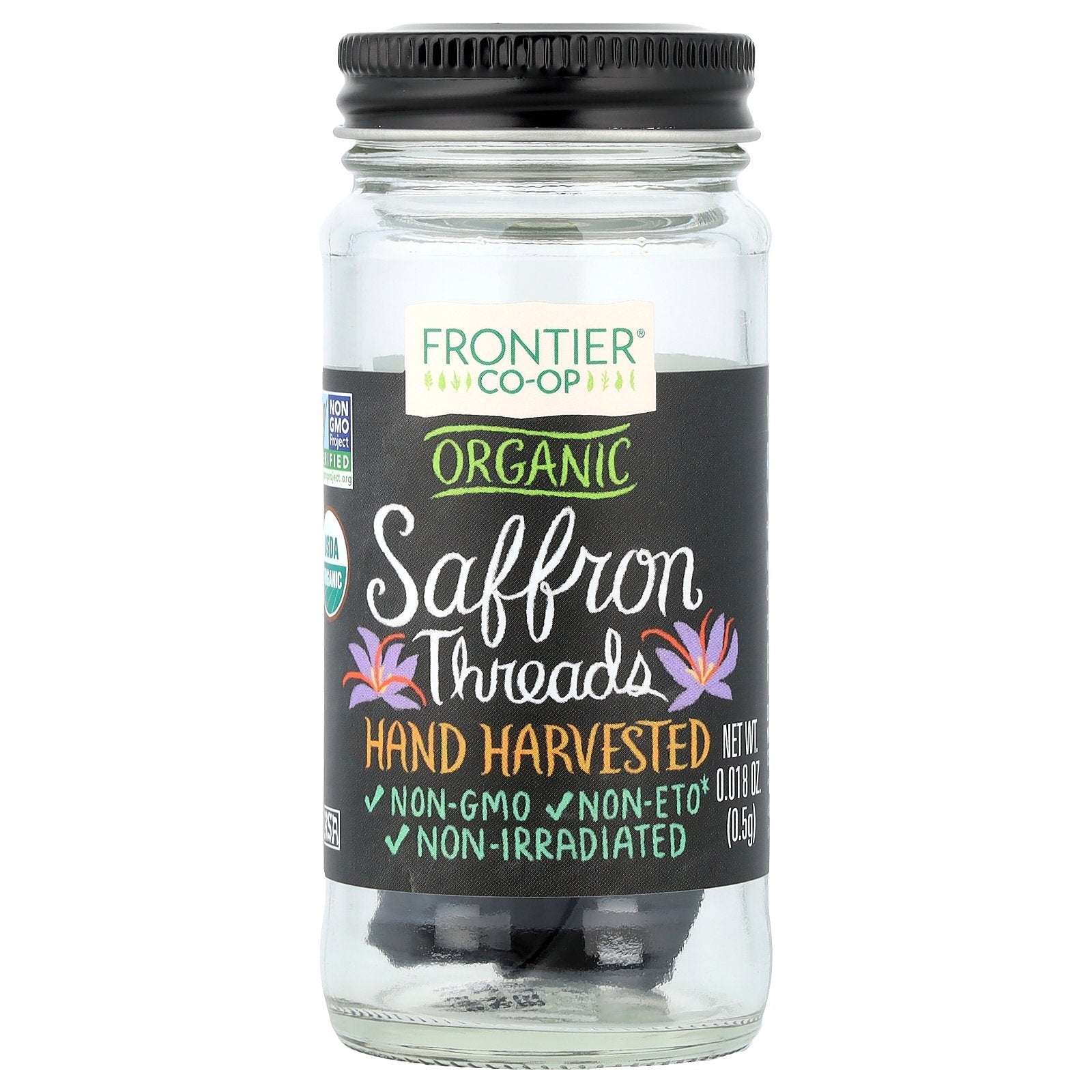 Frontier Co-op, Organic Saffron Threads, 0.018 oz (0.5 g)
