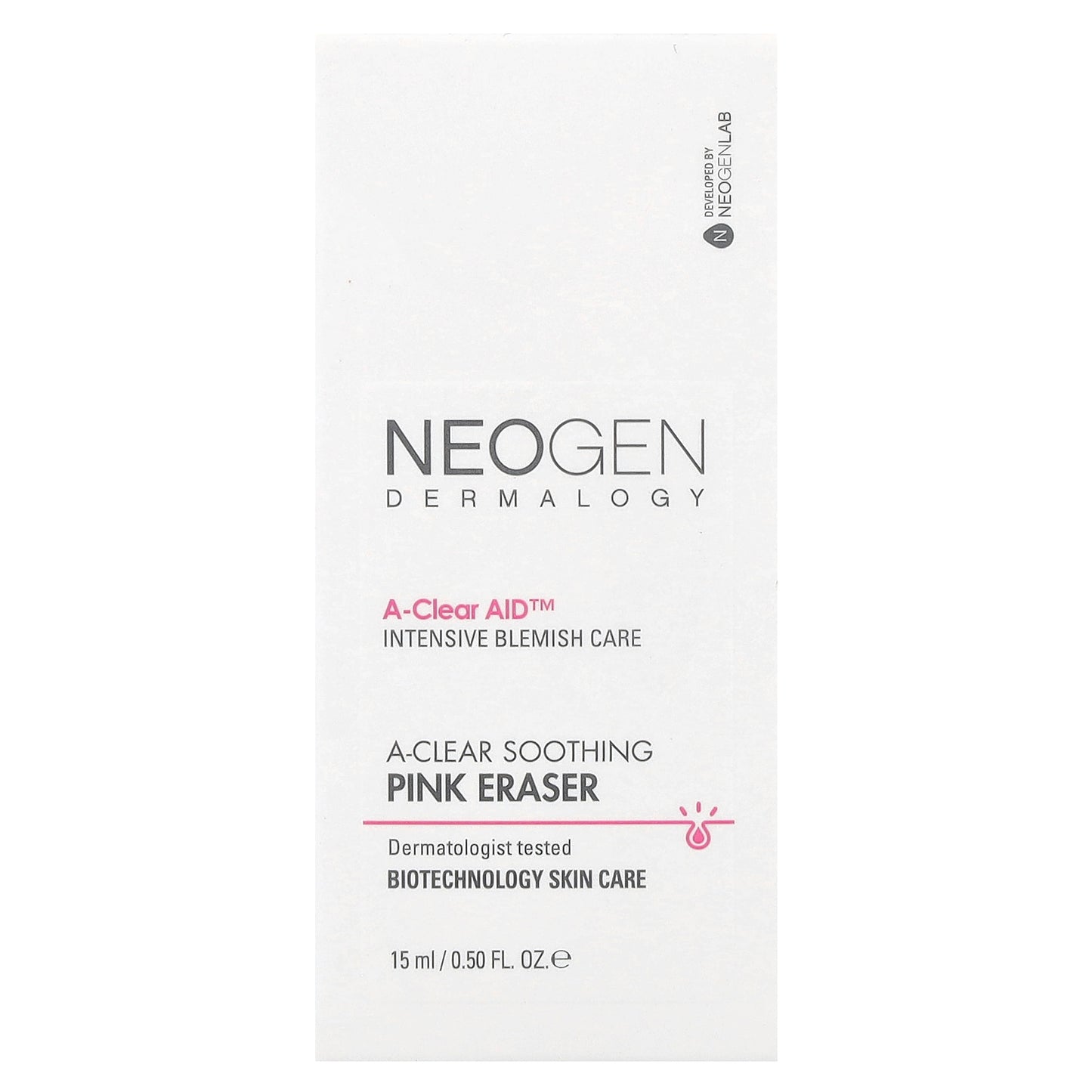 Neogen, A-Clear Soothing Pink Eraser, 0.50 fl oz (15 ml)