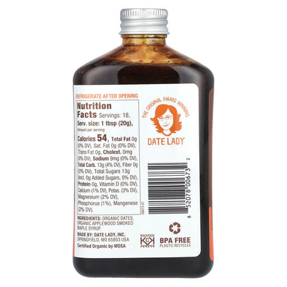 Date Lady, Smoked Maple Date Syrup, 12.8 oz (362 g)