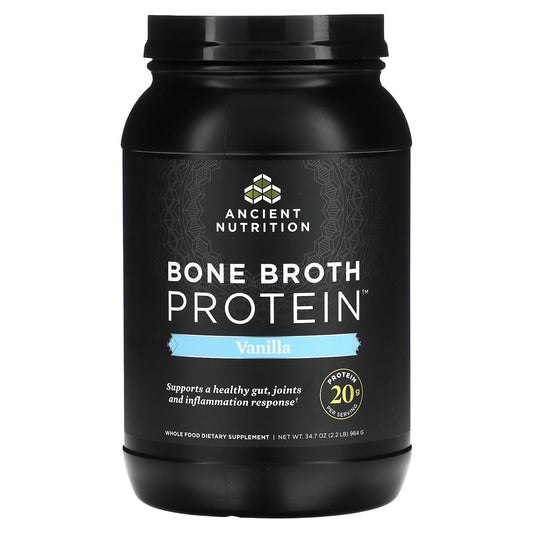 Ancient Nutrition, Bone Broth Protein, Vanilla, 2.2 lbs (984 g)