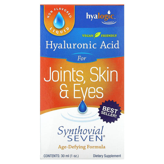 Hyalogic, Hyaluronic Acid For Joint, Skin & Eyes, Synthovial Seven, 3 mg, 1 oz (30 ml)