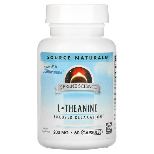 Source Naturals, Serene Science, L-Theanine, 200 mg, 60 Capsules