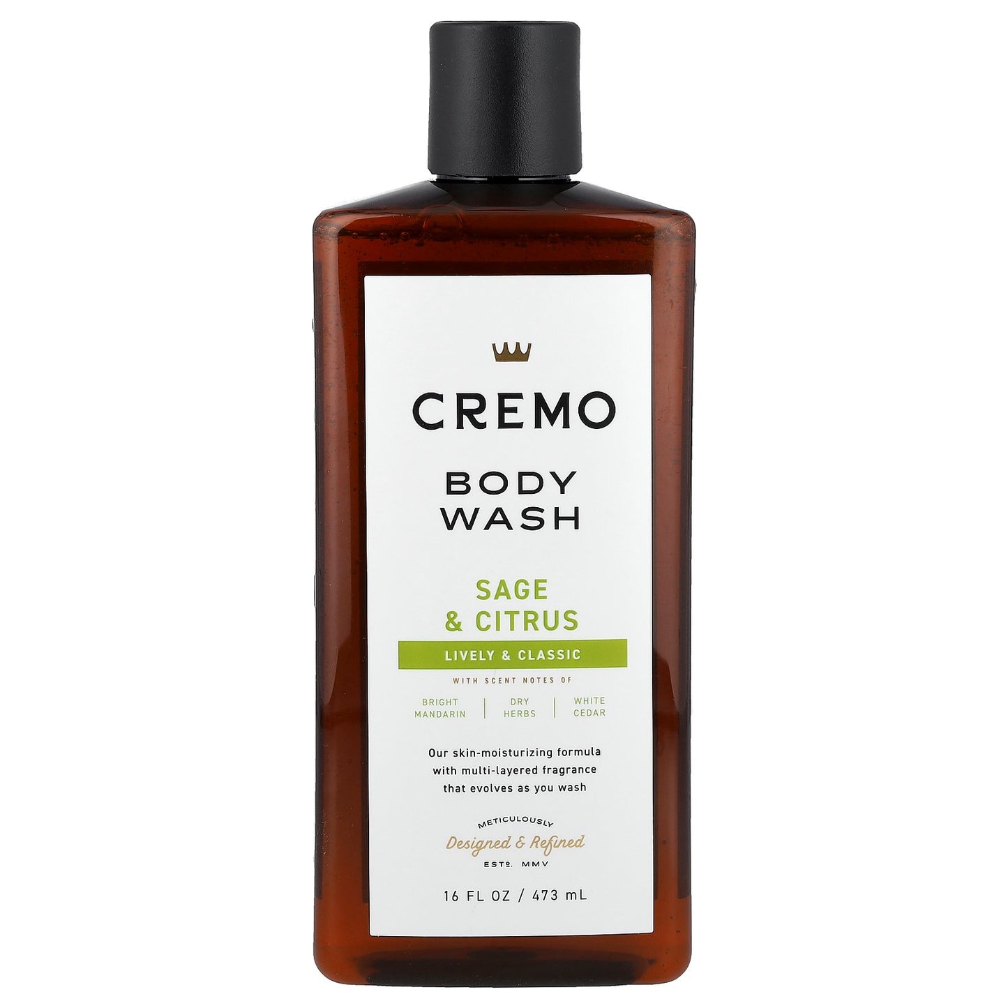 Cremo, Body Wash, Sage & Citrus, 16 fl oz (473 ml)