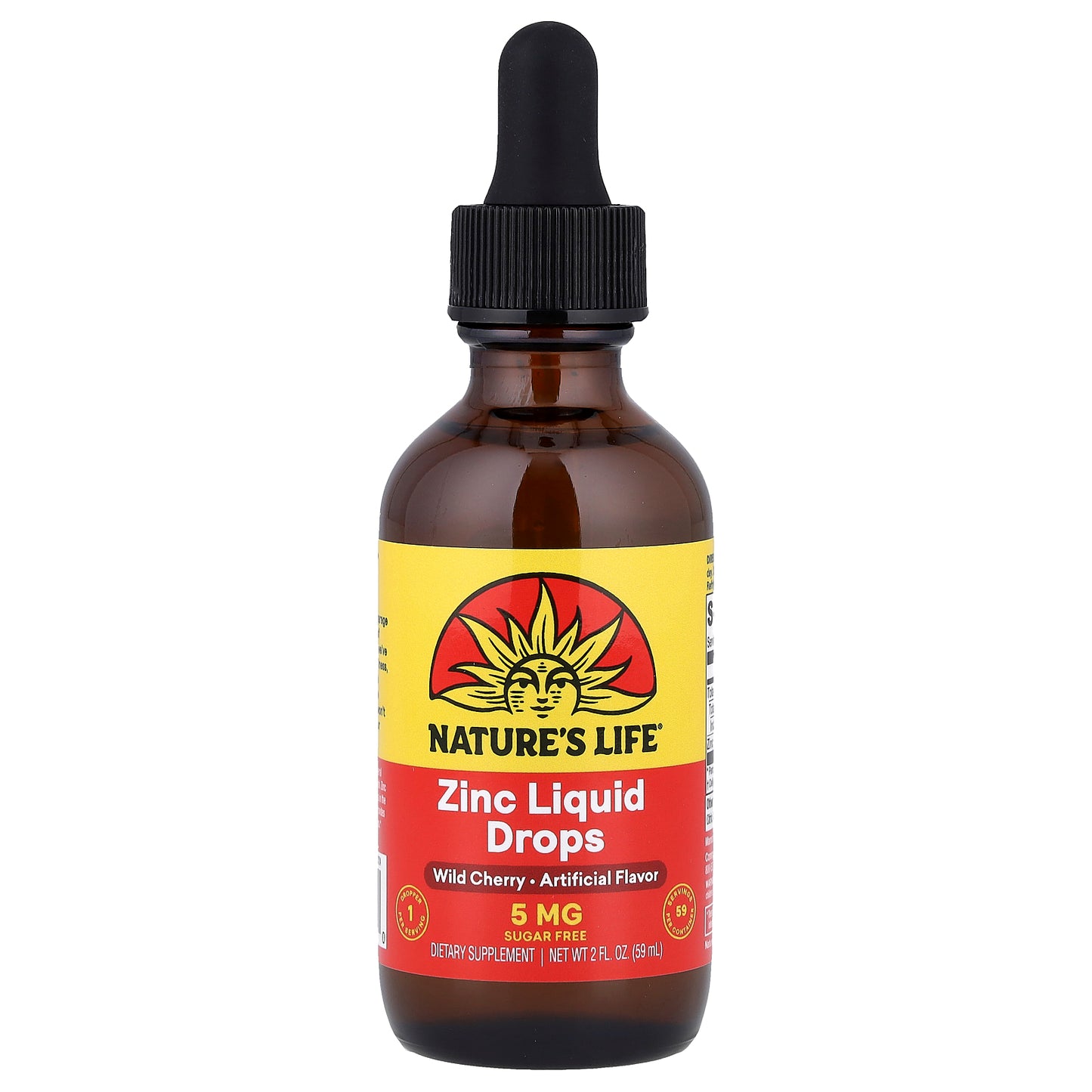 Nature's Life, Zinc Liquid Drops, Wild Cherry, 2 fl oz (59 ml)