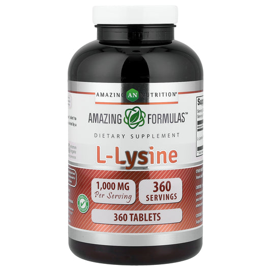 Amazing Nutrition, L-Lysine, 1,000 mg, 360 Tablets