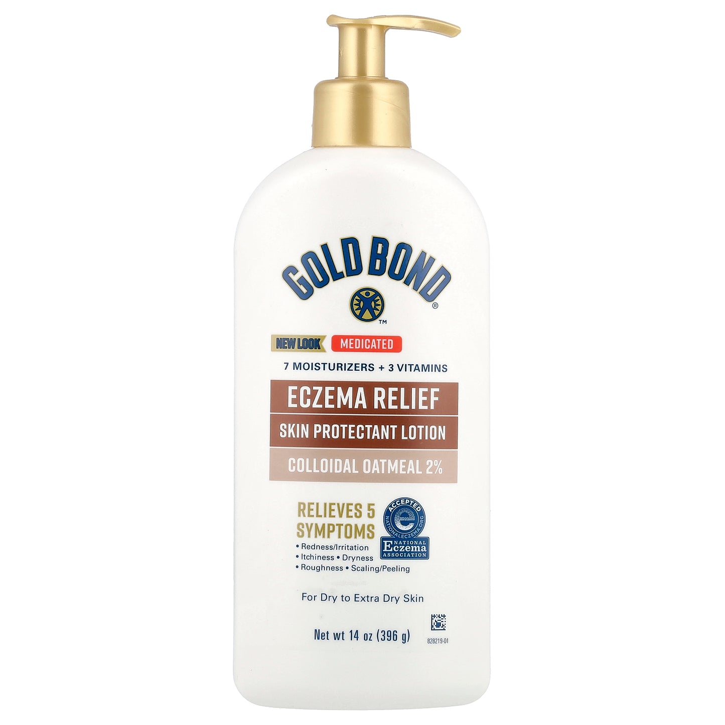 Gold Bond, Medicated, Eczema Relief Skin Protectant Lotion, 14 oz (396 g)