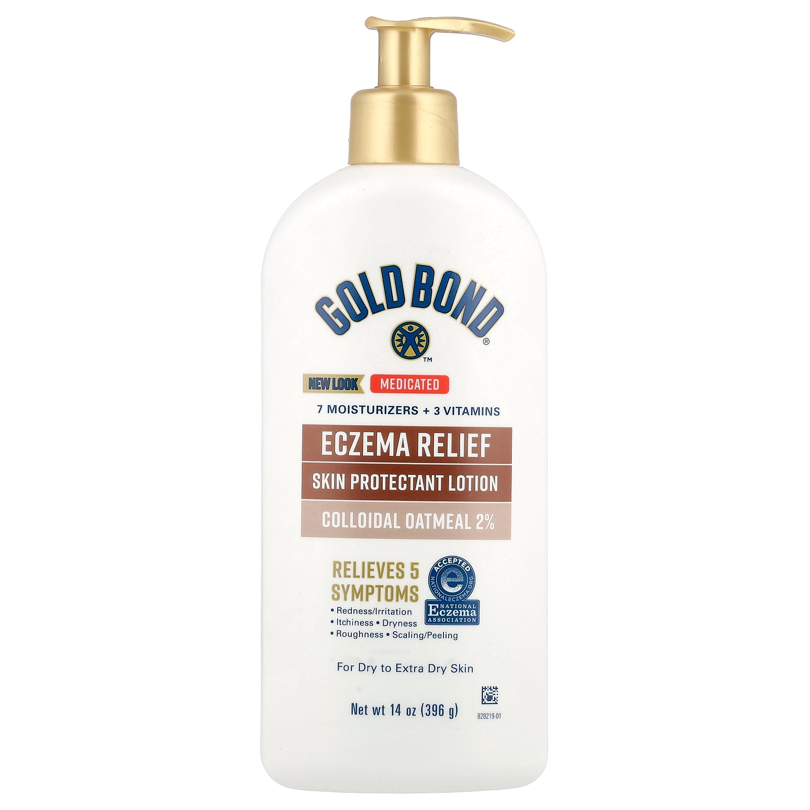 Gold Bond, Medicated, Eczema Relief Skin Protectant Lotion, 14 oz (396 g)