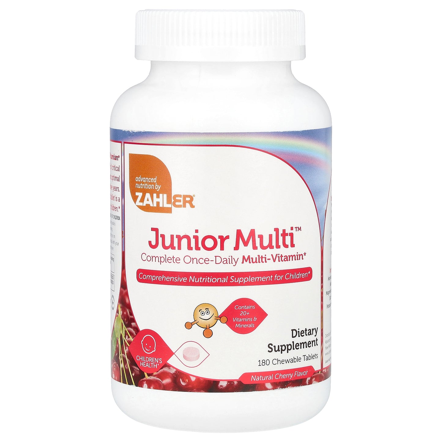 Zahler, Junior Multi™, Complete Once-Daily Multi-Vitamin, Natural Cherry, 180 Chewable Tablets