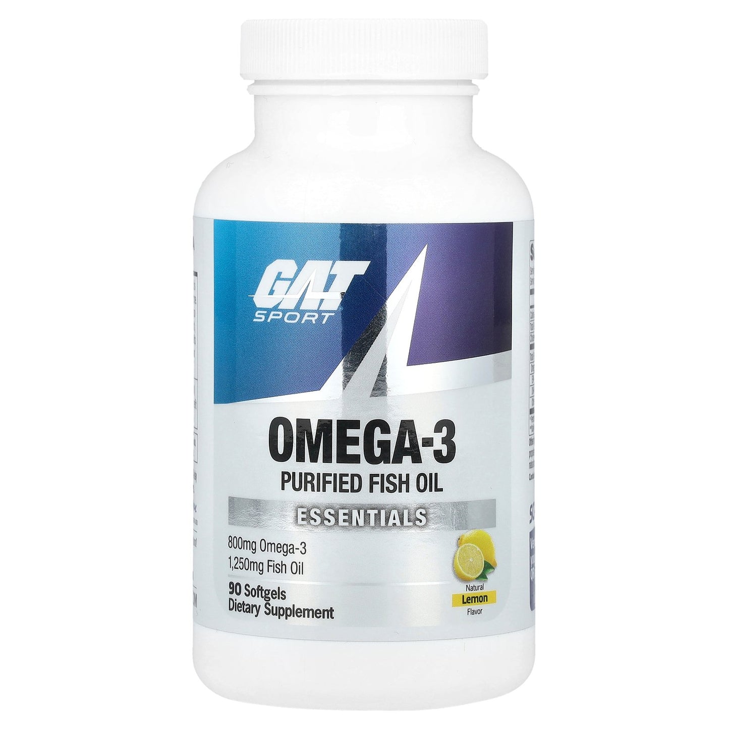 GAT, Sport, Omega-3, Natural Lemon, 90 Softgels
