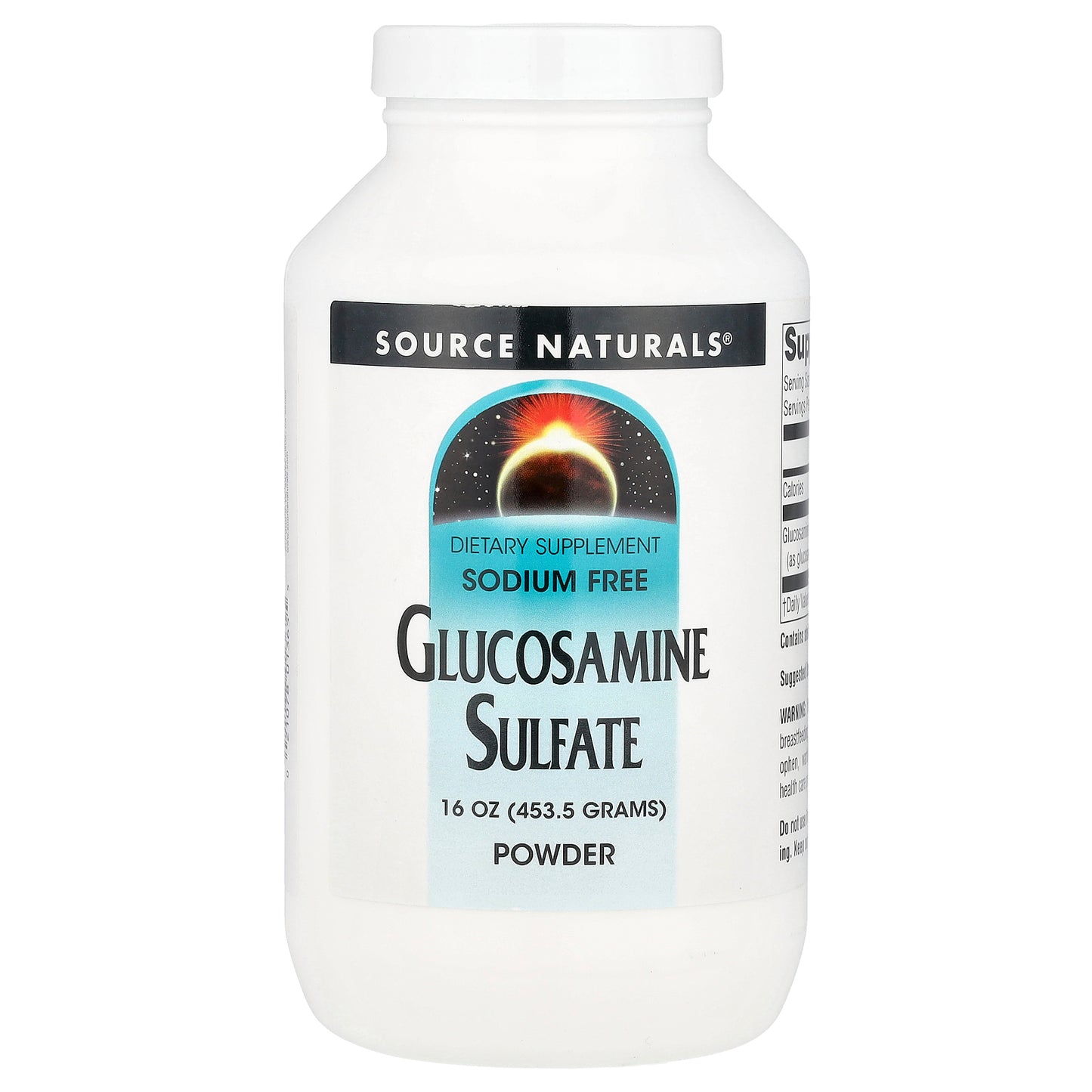 Source Naturals, Glucosamine Sulfate Powder, Sodium Free, 16 oz (453.5 g)