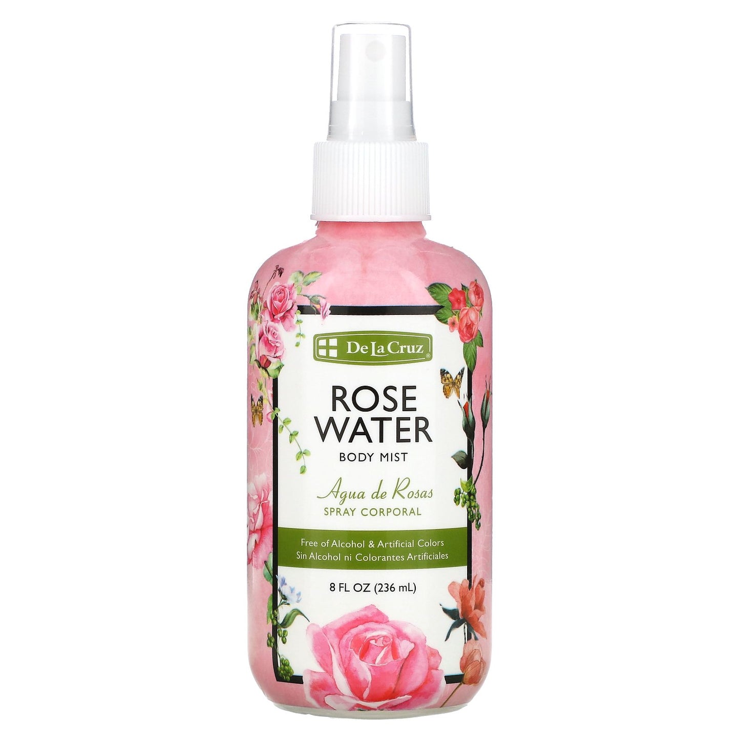De La Cruz, Rose Water Body Mist, 8 fl oz (236 ml)